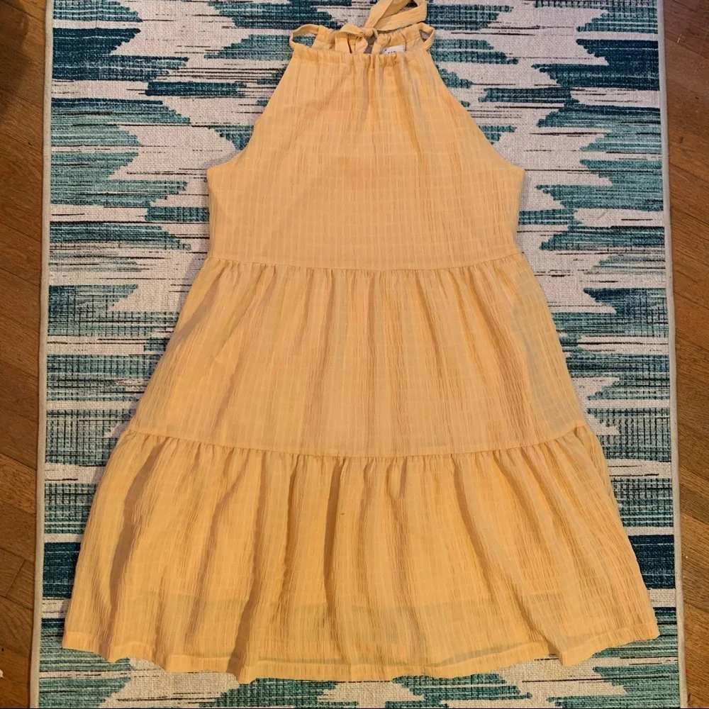 A New Day yellow halter swing dress - Picture 9 of 14